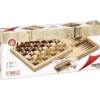 Ajedrez, Damas y Backgammon 3 en 1 Madera