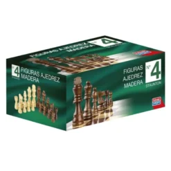 Ajedrez de 40cm y set de fichas de madera n4 stauton