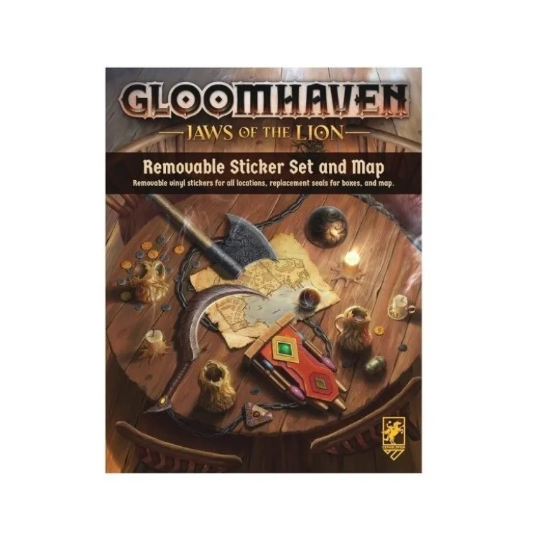 Gloomhaven: removable sticker set and map: Jaws of the Lion