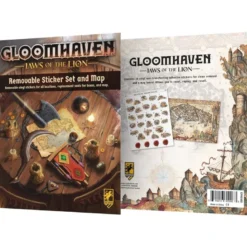 Gloomhaven: removable sticker set and map: Jaws of the Lion