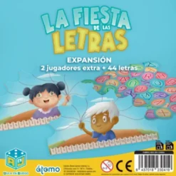 La Fiesta de las Letras: Expansion es una expansión para el juego de mesa La Fiesta de las letras con la que podrás añadir nuevas letras al nuevo original.