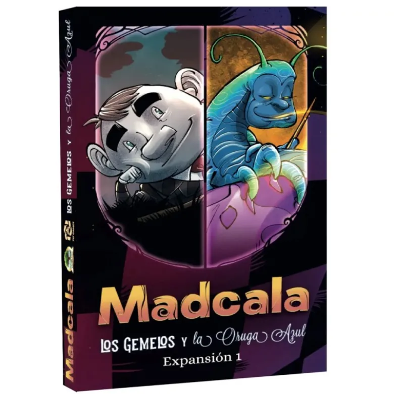 Madcala: Los Gemelos y la Oruga Azul es una expansión para el juego de mesa Madcala