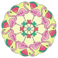 Mandala Designer Flamingo and Friends
