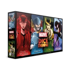 Marvel Dice Throne: Bruja Escarlata, Thor, Loki, Spider-Man (castellano)