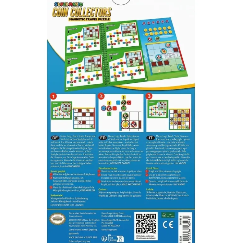 Super Mario Coin Collectors: Magnetic Travel Puzzle (castellano)
