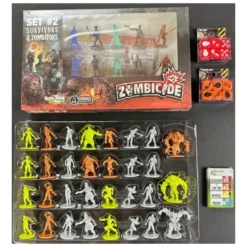 Zombicide: Pack Set 2 - Survivors and Zombivors + Extra Zombies + dices + promo surv